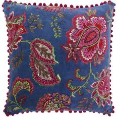 Malisa Paisley Velvet Cushion Complete Decoration Pillows Blue, Grey