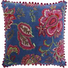 Malisa Paisley Velvet Cushion Complete Decoration Pillows Grey, Blue