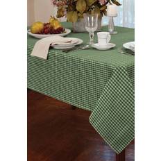 Gingham Check 152cm Tablecloth Green
