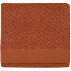 Brown Bath Towels Furn Textured Weave Oxford Panel Bath Towel Brown
