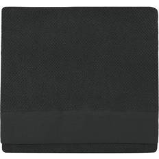 Furn Textured Weave Oxford Panel Bath Towel Black