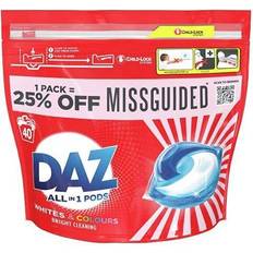Daz washing liquid Daz All in 1 Pods for Whites and Colours Washing Liquid 40