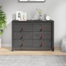 vidaXL Grey, 100 Pine Sideboard