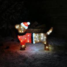 SnowTime 36cm Acrylic Dachshund Christmas Lamp