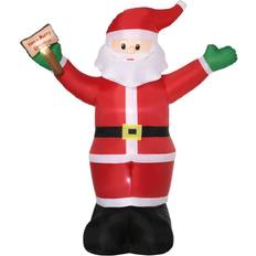 OutSunny Inflatable Christmas Santa Claus Holds Light Sign of Blessings led Figurine