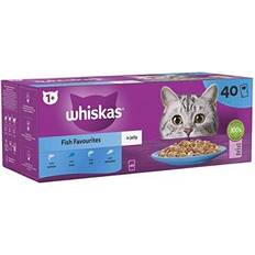 Whiskas Pets Whiskas 1+ Fish Jelly 40x85g Pouches, Adult Cat Food