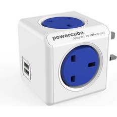 allocacoc Powercube Original USB UK Wall Socket Adaptor, Blue