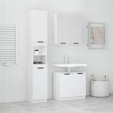 vidaXL White Bathroom Cabinet Set 3