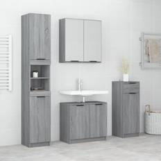 vidaXL Grey sonoma Bathroom Cabinet Set