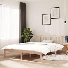 vidaXL brown, 140 Solid Wood Bed Frame