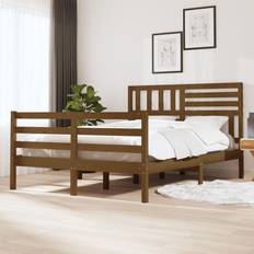 vidaXL Bed Frame Honey Brown