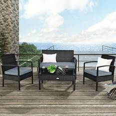 Costway 4PCS Outdoor Lounge Set