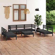 vidaXL Solid Pinewood Garden Outdoor Lounge Set