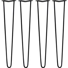 Black Table Legs 4 Hairpin Pin Table Leg