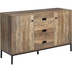 Brown Cabinets Homcom Industrial Sideboard Storage Cabinet