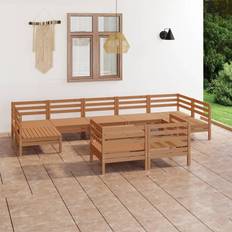 vidaXL Solid Pinewood Garden Outdoor Lounge Set