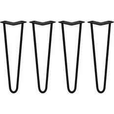 Black Table Legs 4 Hairpin Pin Table Leg