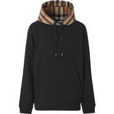 Burberry Men Tops Burberry Check Cotton Blend Hoodie