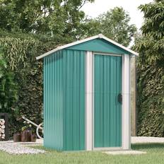 vidaXL Shed Green 126x97.5x177 Galvanised Steel (Building Area )