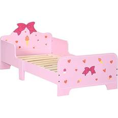 Pink Childbeds Kid's Room Aosom Princess Toddler Bed 29.1x56.3"