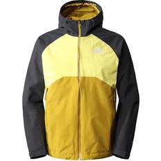 The North Face Men - Waterproof Jackets The North Face Stratos Hooded Jacket - Mineral Gold/Yellowtail/Asphalt Gray