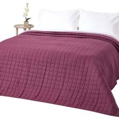 Homescapes Lavender & Damson Bedspread Pink, Purple, White, Black, Grey, Red