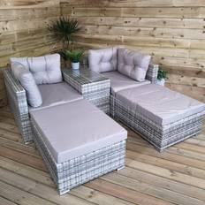 Grey Outdoor Lounge Sets Luxury Wicker Cube Outdoor Lounge Set