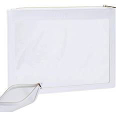 Clear Makeup Pouch White