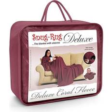 Snug Rug Deluxe Blankets Pink, Red, Blue, Green, Grey, Beige, Brown (214x152cm)