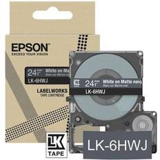 Blue Labeling Tapes Epson LK-6HWJ White on Matte Tape Cartridge 24mm