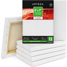 Cotton Wall Decorations Arteza Stretched Canvas, Pack of 12, 5 7 Inches Wall Decor