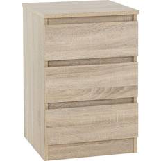 SECONIQUE Malvern 3 Drawer Bedside Table