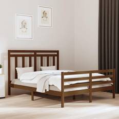 vidaXL Bed Frame Honey Brown