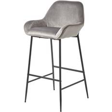 Homescapes Eton Velvet Luxury Bar Stool