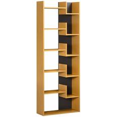 Footrest Shelves Homcom 6-Tier Book Shelf