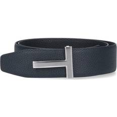 Tom Ford Navy & Black Reversible T Icon Belt 3LN01 DARK NAVY BL