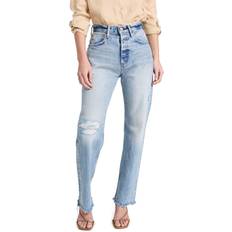 Moussy Brighton Wide Straight Jeans - Light Blue