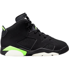 Nylon Basketball Shoes Nike Air Jordan 6 Retro PS - Black/Electric Green