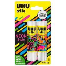 Black Paper Glue UHU 2 Neon Edition Klebestifte 2x 21,0 g