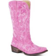 Pink - Women High Boots Roper Ladies Riley Western Boots