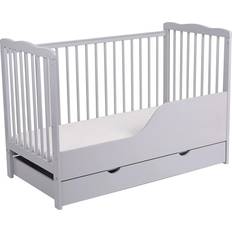 Beds Kid's Room MCC Direct Brooklyn Baby Cot Crib Grey with Mattress 26x49.2"