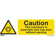 Loops caution automatic machinery Safety Sign Rigid