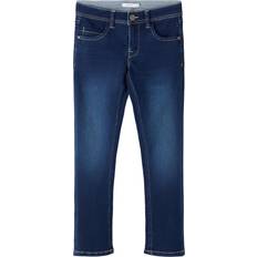 Name It Kid's Super Soft Slim Fit Jeans - Dark Blue Denim