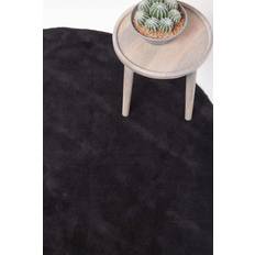 Homescapes 150 Round, Hand Tufted Plain Large Black, Blue, Grey, Red