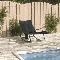 vidaXL black Sun Lounger Garden