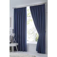 Blue Valances Fusion Dijon Tie Backs, Navy