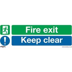 Loops 10x fire exit keep Health & Safety Sign 600 Self-adhesive Decoration