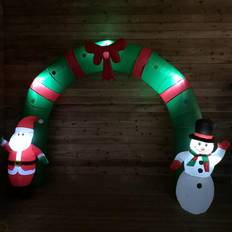 Inflatable Decorations on sale SnowTime Inflatable Santa and Arch Green