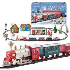 Cheap Train Track Set The Christmas Workshop Deluxe Santa’s Express Delivery Christmas Train Set