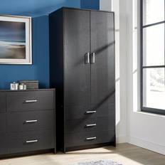 3 drawer storage unit Stratford 2 Door 3 Drawer with Hanging Rail Wardrobe 75x181cm